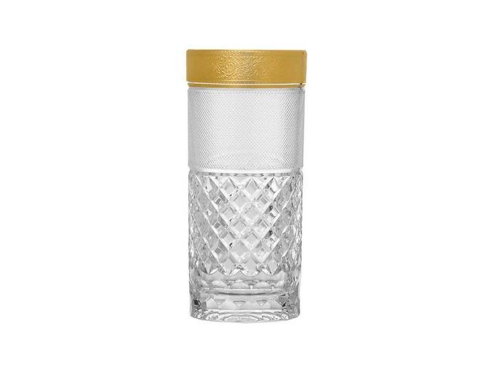 ARNSTADT KRISTALL Longdrinkglas Longdrinkglas Rococo (14 cm) Kristallglas mundgeblasen · handgeschliff, 24 Karat Gold von ARNSTADT-KRISTALL