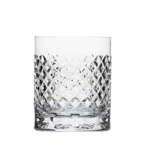 ARNSTADT KRISTALL PREMIUM Whiskyglas Karo clear (10 cm) - LUXUS Kristallglas mundgeblasen · handgeschliffen · Handmade in Germany von ARNSTADT KRISTALL