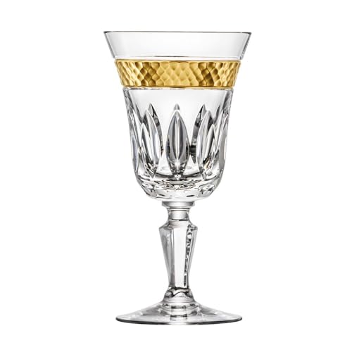 ARNSTADT KRISTALL Rotweinglas Bloom Gold (18,5 cm) Kristallglas mundgeblasen · von Hand geschliffen · Handmade in Germany · inkl. 24 Karat Goldrand von ARNSTADT KRISTALL