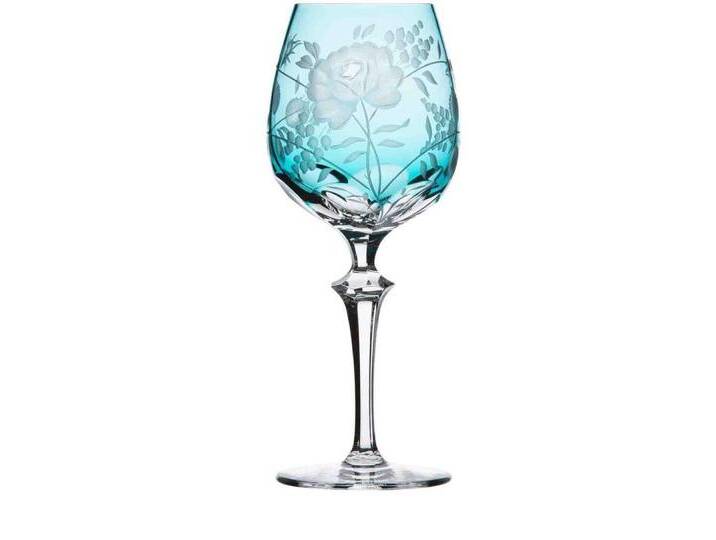 ARNSTADT KRISTALL Rotweinglas Primerose (25,5 cm) - Kristallglas mundgeblasen · handgeschliffen · Ha, blau von ARNSTADT-KRISTALL