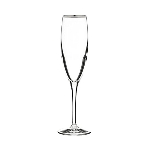 ARNSTADT KRISTALL Sektglas Pure Platin (23,3 cm)- Kristallglas mundgeblasen · von Hand geschliffen · Handmade in Germany · echter Platinrand von ARNSTADT KRISTALL