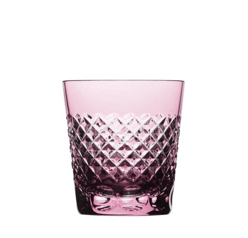 ARNSTADT KRISTALL Tumbler-Glas Trinkglas Becher Karo rosalin (8,5cm) Kristallglas mundgeblasen · hand von ARNSTADT KRISTALL