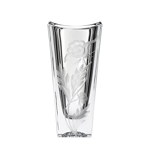 ARNSTADT KRISTALL Vase Cleanline Clear mit Gravur (30 cm) - Kristallglas mundgeblasen · von Hand geschliffen · Handmade in Germany von ARNSTADT KRISTALL