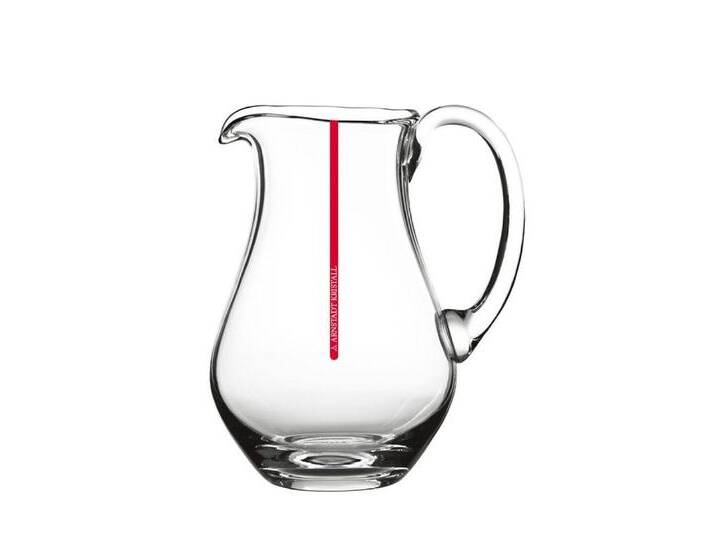 ARNSTADT KRISTALL Wasserkanne Krug Kristall Redstripe (20 cm) - Kristallglas mundgeblasen · handgesc von ARNSTADT-KRISTALL