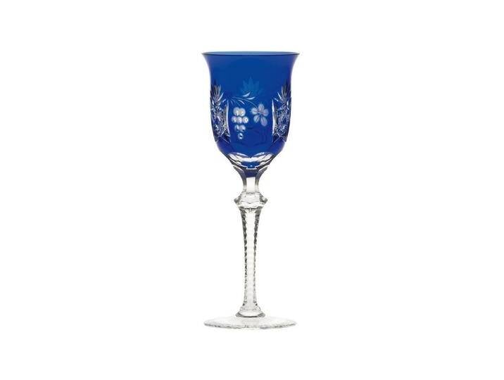 ARNSTADT KRISTALL Weinglas Traube (23,5 cm) - Kristallglas mundgeblasen · handgeschliffen · Handm, blau von ARNSTADT-KRISTALL