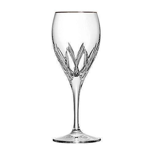 ARNSTADT KRISTALL Weissweinglas London Platin (19,5 cm) Kristallglas mundgeblasen · handgeschliffen · Handmade in Germany · inkl. echtem Platinrand von ARNSTADT KRISTALL