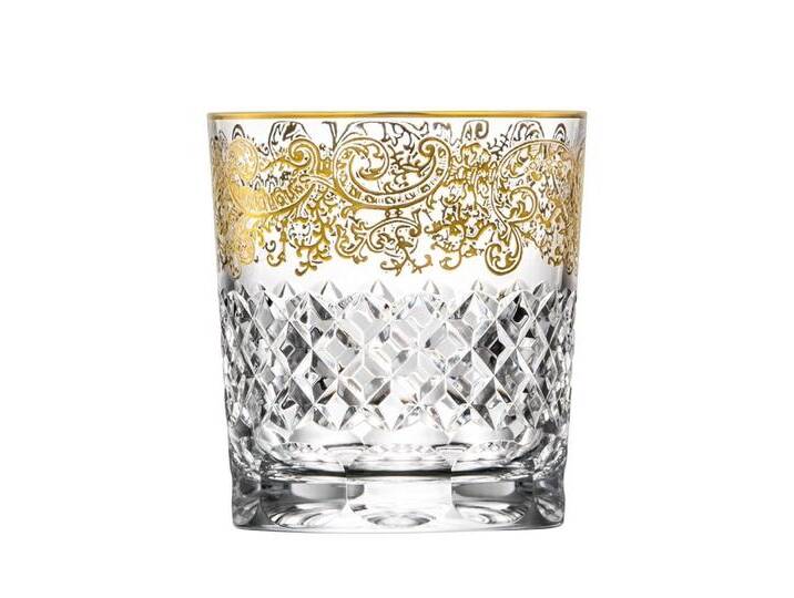 ARNSTADT KRISTALL Whiskyglas Arabeske Gold (9 cm) - Kristallglas mundgeblasen · handgeschliffen · H von ARNSTADT-KRISTALL