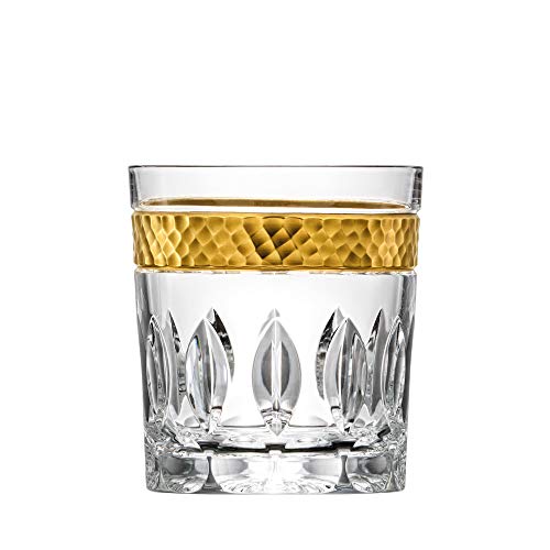 ARNSTADT KRISTALL Whiskyglas Bloom Gold (9 cm) Kristallglas mundgeblasen · handgeschliffen · Handmade in Germany · inkl. 24 Karat Goldrand von ARNSTADT KRISTALL
