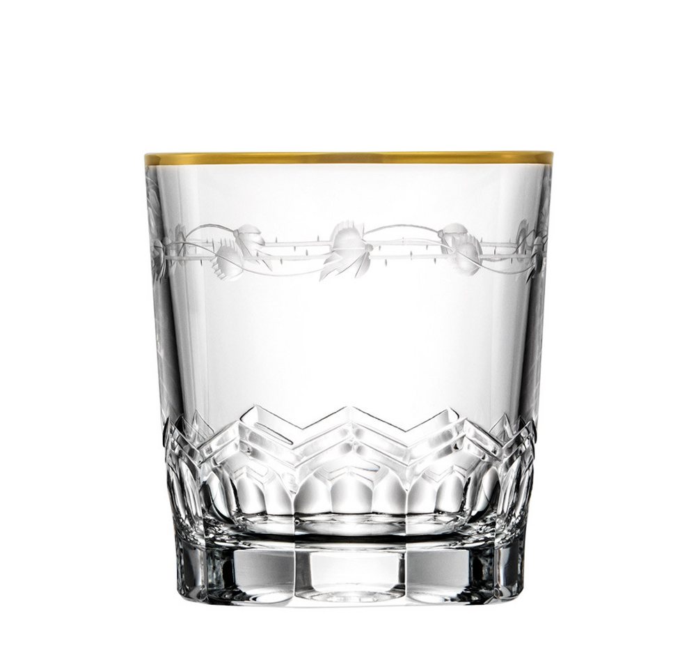 ARNSTADT KRISTALL Whiskyglas Lilly Gold (9 cm) Kristallglas mundgeblasen · handgeschliffen · Handma von ARNSTADT KRISTALL