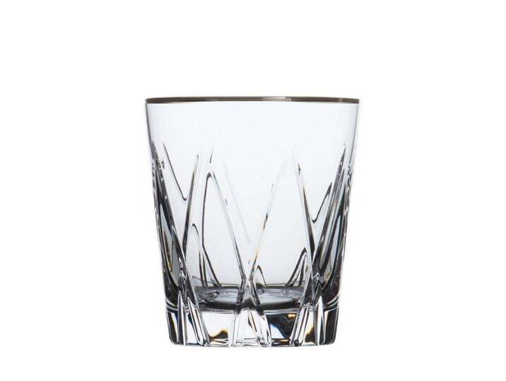 ARNSTADT KRISTALL Whiskyglas Premium Whiskyglas London Platin (10 cm) Kristallglas mundgeblasen · h von ARNSTADT-KRISTALL
