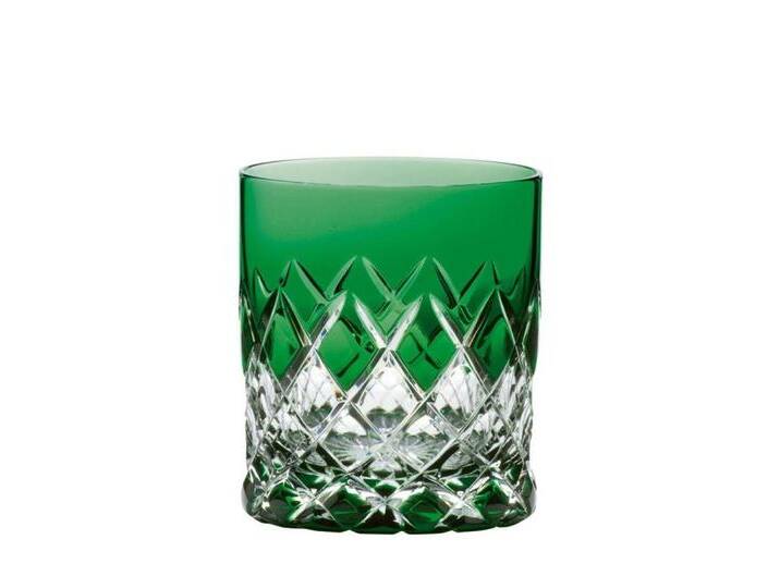 ARNSTADT KRISTALL Whiskyglas Venedig smaragd grün (9cm) - Kristallglas mundgeblasen · handgeschliff, Kristallglas von ARNSTADT-KRISTALL