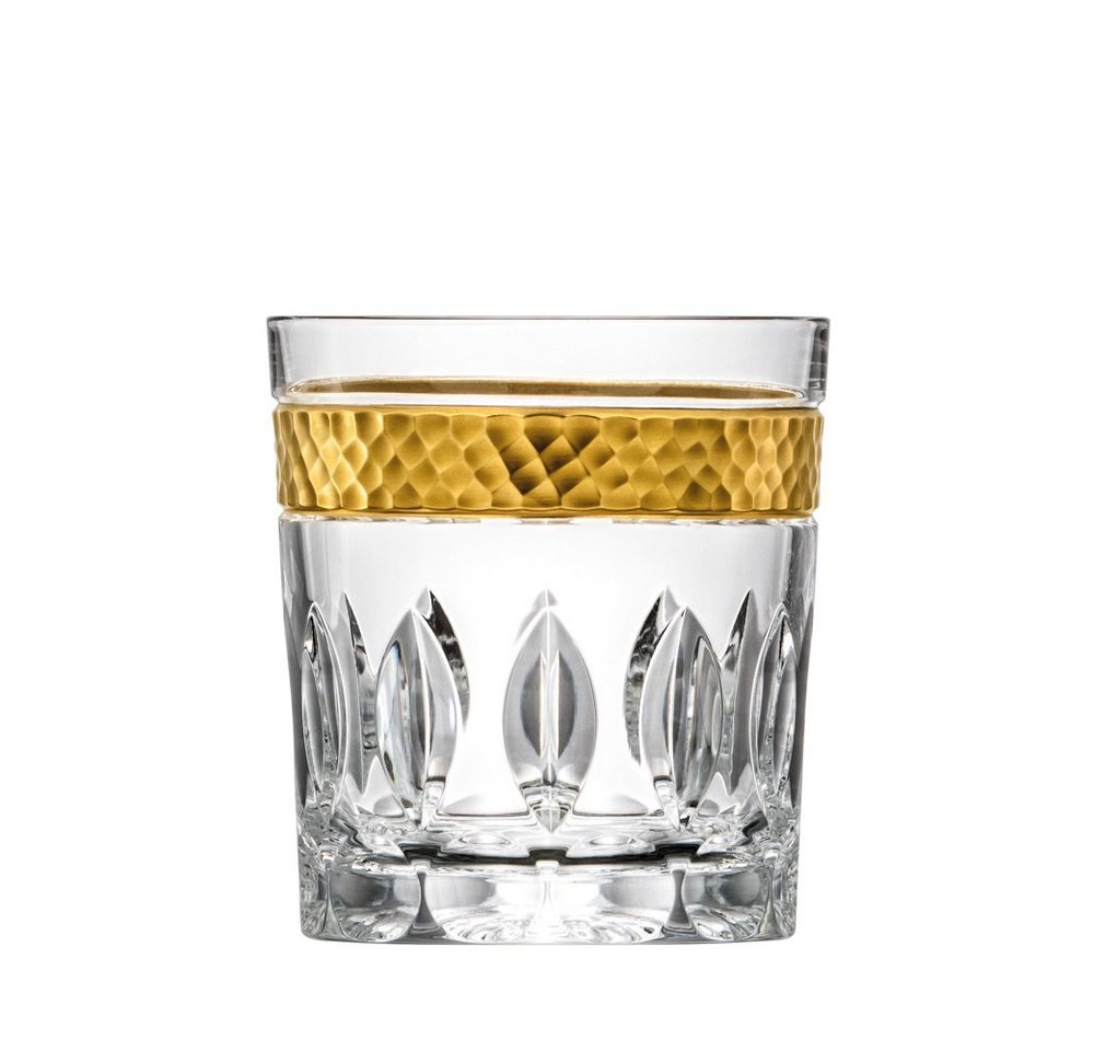 ARNSTADT KRISTALL Whiskyglas Whiskyglas Bloom Gold (9 cm) Kristallglas mundgeblasen · handgeschliff, Kristall von ARNSTADT KRISTALL