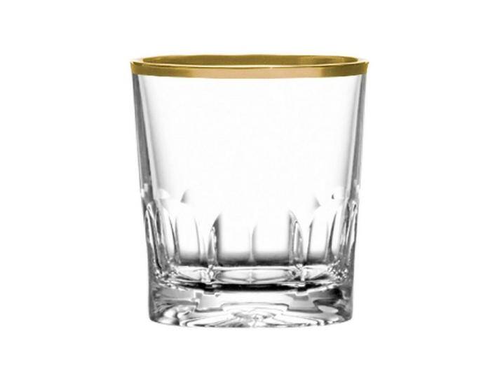 ARNSTADT KRISTALL Whiskyglas Whiskyglas Kristall Palais Gold (9 cm) - Kristallglas mundgeblasen · h von ARNSTADT-KRISTALL