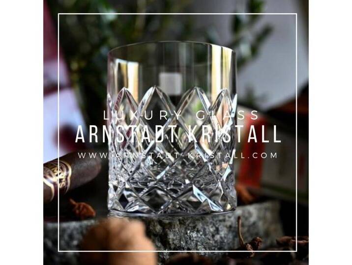 ARNSTADT KRISTALL Whiskyglas Whiskyglas Kristall Venedig PREMIUM (10 cm) Kristallglas mundgeblasen von ARNSTADT-KRISTALL