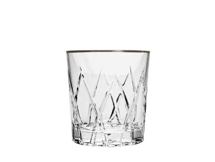 ARNSTADT KRISTALL Whiskyglas Whiskyglas London platin (9 cm) Kristallglas mundgeblasen · handgeschl, Kristallglas von ARNSTADT-KRISTALL