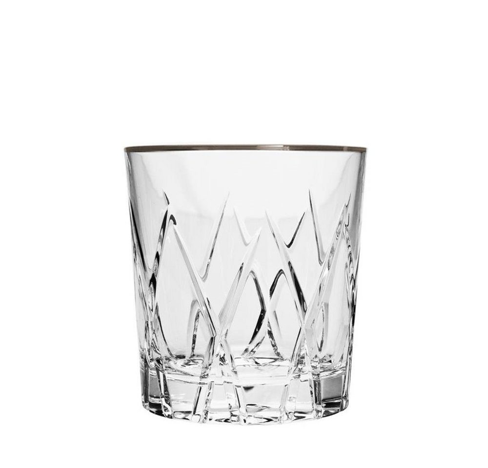 ARNSTADT KRISTALL Whiskyglas Whiskyglas London platin (9 cm) Kristallglas mundgeblasen · handgeschl, Kristallglas von ARNSTADT KRISTALL
