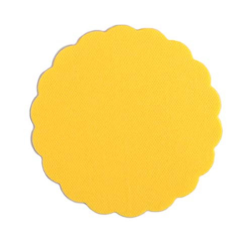 1000 Airlaid Glasuntersetzer rund für Gläser 9cm Durchmesser Stoffähnlich | Untersetzer Getränkeuntersetzer Coasters Stoffoptik | Hochzeit Gastronomie Catering Hotel | Premium QUALITÄT | Gelb von AROBA