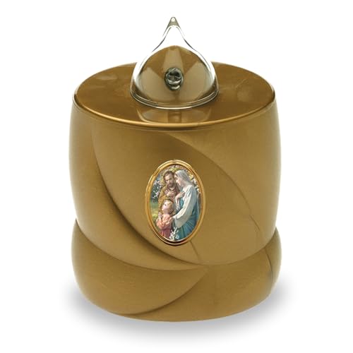 AROBA 2x LED Grabkerze Trauerlicht - Flackereffekt wie echte Kerze - lange Brenndauer bis 200 Tage - wiederverwendbar Friedhofskerze Gedenkkerze Dauerkerze - gold Heilige Familie AROBA 2x LED Grabkerze Trauerlicht - Flackereffekt wie echte Kerze - lange Brenndauer bis 200 Tage - wiederverwendbar Friedhofskerze Gedenkkerze Dauerkerze - gold Heilige Familie von AROBA