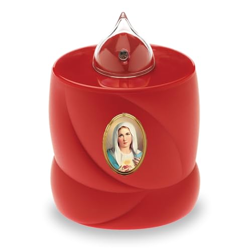 AROBA 2x LED Grabkerze Trauerlicht - Flackereffekt wie echte Kerze - lange Brenndauer bis 200 Tage - wiederverwendbar Friedhofskerze Gedenkkerze Dauerkerze - rot Heilige Maria AROBA 2x LED Grabkerze Trauerlicht - Flackereffekt wie echte Kerze - lange Brenndauer bis 200 Tage - wiederverwendbar Friedhofskerze Gedenkkerze Dauerkerze - rot Heilige Maria von AROBA