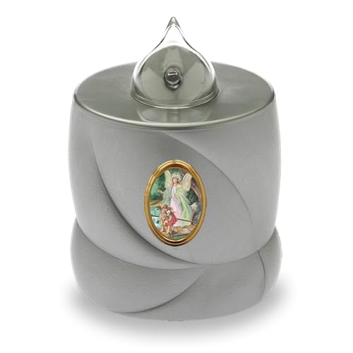 AROBA 2x LED Grabkerze Trauerlicht - Flackereffekt wie echte Kerze - lange Brenndauer bis 200 Tage - wiederverwendbar Friedhofskerze Gedenkkerze Dauerkerze - silber Heiliger Engel AROBA 2x LED Grabkerze Trauerlicht - Flackereffekt wie echte Kerze - lange Brenndauer bis 200 Tage - wiederverwendbar Friedhofskerze Gedenkkerze Dauerkerze - silber Heiliger Engel von AROBA
