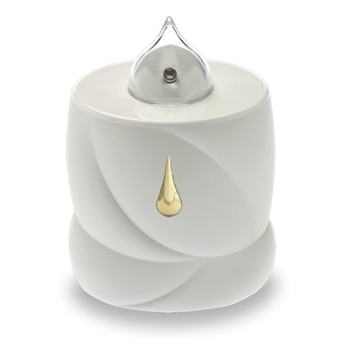 AROBA 2x LED Grabkerze Trauerlicht - Flackereffekt wie echte Kerze - lange Brenndauer bis 200 Tage - wiederverwendbar Friedhofskerze Gedenkkerze Dauerkerze - weiß Träne AROBA 2x LED Grabkerze Trauerlicht - Flackereffekt wie echte Kerze - lange Brenndauer bis 200 Tage - wiederverwendbar Friedhofskerze Gedenkkerze Dauerkerze - weiß Träne von AROBA