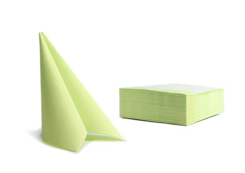 Aroba 100 Soft Point Servietten weiches Material, Volumen & Struktur | Gastro Servietten| 38x38 cm 1/4 Falz | Gute Qualität für Hochzeit Geburtstag Hotel Catering | Grün Kiwi von AROBA