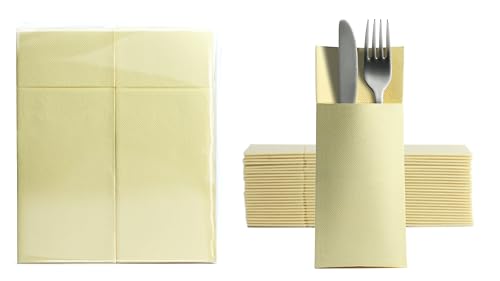 Aroba 1250 Soft Point Besteckservietten weiches Material, Volumen & Struktur | fertig gefaltete Servietten mit Schlitz | 32x38 cm 1/8 Falz Bestecktasche |Gute Qualität Beige Aroba 1250 Soft Point Besteckservietten weiches Material, Volumen & Struktur | fertig gefaltete Servietten mit Schlitz | 32x38 cm 1/8 Falz Bestecktasche |Gute Qualität Beige von AROBA