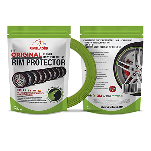 Rimblades Ultra NEU 2022 universal FELGENSCHUTZ & STYLING Felgenschutzring Alu Felgen Ringe Felgenrandaufkleber Felgenstyling Felgenhornschutz Rim Protector Guard Ringz (Grün) von AROBA