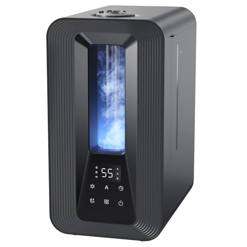 AROEVE 5L Top Fill Luftbefeuchter Schlafzimmer, Ultraschall Kühle Nebel Humidifier mit Aroma Diffuser, Smart Hygrostat, Nachtlicht, 50H/22dB Leise Raumluftbefeuchter für Pflanzen Baby Kinderzimmer AROEVE 5L Top Fill Luftbefeuchter Schlafzimmer, Ultraschall Kühle Nebel Humidifier mit Aroma Diffuser, Smart Hygrostat, Nachtlicht, 50H/22dB Leise Raumluftbefeuchter für Pflanzen Baby Kinderzimmer von AROEVE