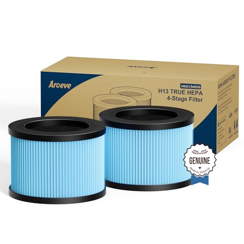 AROEVE DH-JH01A & DH-JH06A Luftfilter-Ersatz 4-in-1 Luftfilter Für Rauch Pollen Hautschuppen Haare Geruch- Standard Version(2 Stück) von AROEVE