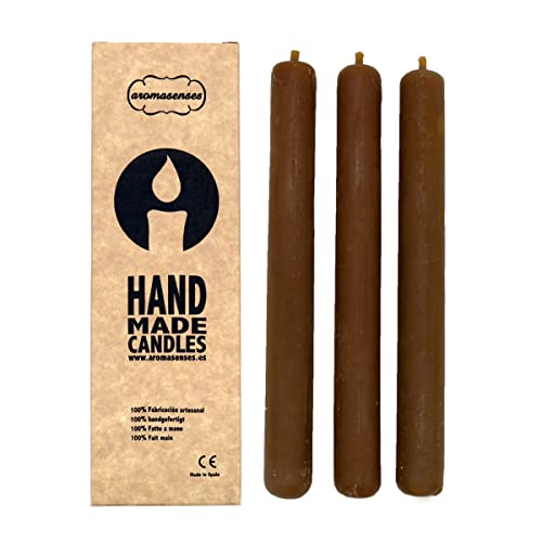 Aromasenses. - Handwerkskerzen (2 cm x 20 cm) 3 Stück (Honig- und Zimtkerzen) von AROMASENSES