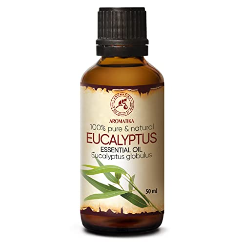 Eukalyptusöl Ätherisch 50ml - Reines und Natürliche Eukalyptus Öl - Besten für Sauna - Aroma Diffuser - Duftlampe von AROMATIKA trust the power of nature