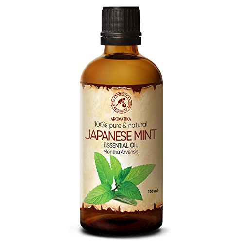 Japanisches Minzöl 100 ml - Mentha Arvensis - Reines & Natürliche Minz Ätherisch Öl - Aromatherapie - Aroma Diffuser - Duftlampe - Raumduft - Kosmetik - Schönheit von Haar und Körper von AROMATIKA trust the power of nature