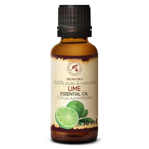 Limettenöl 30ml - Citrus Aurantifolia - Lime Ätherisches Öl - Rein & Natürlich - Limette Ätherisches Öl für Diffuser - Aromatherapie - Hautpflege - Entspannung - Raumduft - Duftlampe - Limeöl von AROMATIKA trust the power of nature