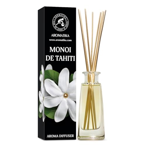 Monoi de Tahiti Aroma Diffusor 100ml - Duftvase - Raumduft - Lufterfrischer - Duftdiffusor - Geschenkidee - Raumbeduftungsmittel - Reed Diffusor - Tiare Aroma von AROMATIKA trust the power of nature