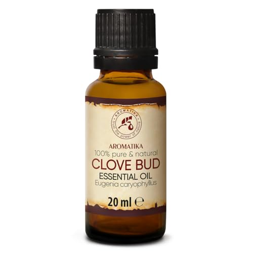 Nelkenöl 20ml - Naturreines Ätherisches Gewürznelke Öl - Reine Clove Bud Oil - Eugenia Caryophyllus - Indonesia - Nelkenöl für Beauty - Aroma Diffuser - Duftlampe - Nelkenknospenöl von AROMATIKA trust the power of nature