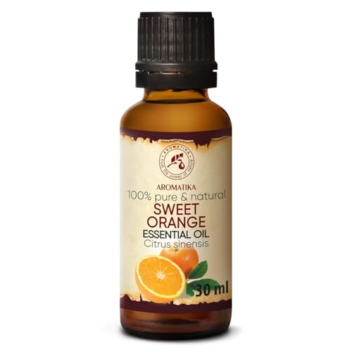 Orangenöl 30ml - Citrus Sinensis - Brasilien - 100% Naturreines -Orangen Öl für Guten Schlaf - Raumduft - Duftlampe - Körperpflege - Wellness - Raumduft - Duftlampe - Orangenöl Ätherisch von AROMATIKA trust the power of nature