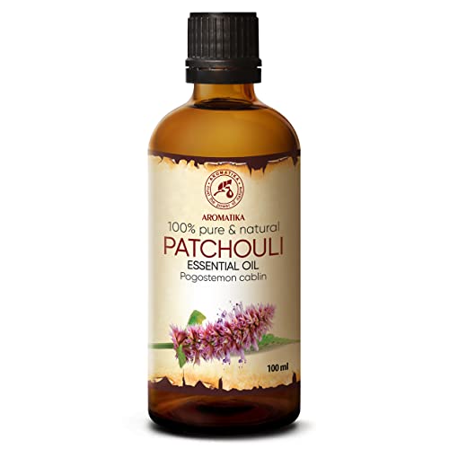 Patchouli Ätherisches Öl 100ml - Pogostemon Cablin - Haut & Haare - Reines Patschuli Öl - Ätherische Öle für Schönheit - Aromatherapie - Duftlampe - Diffuser von AROMATIKA trust the power of nature
