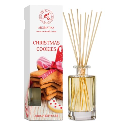 Rattanstäbchen-Diffusor Weihnachtsplätzchen – 160 ml – Duftvase – Raumduft – Lufterfrischer – Duftdiffusor Weihnachtsplätzchen – Geschenk – Raumduft von AROMATIKA trust the power of nature