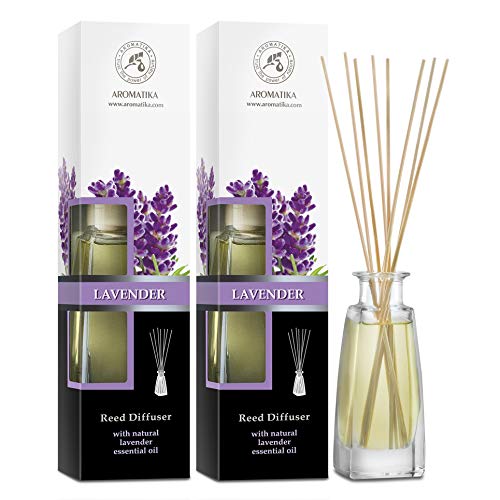 Raumduft Diffuser Lavendel 2х100 ml - Raumduft Diffuser mit Stäbchen - Raumduft mit Naturreines Ätherisches Lavendelöl - Aromatherapie - Raumbeduftung - Lufterfrischer - Reed Diffuser Raumduft Diffuser Lavendel 2х100 ml - Raumduft Diffuser mit Stäbchen - Raumduft mit Naturreines Ätherisches Lavendelöl - Aromatherapie - Raumbeduftung - Lufterfrischer - Reed Diffuser von AROMATIKA trust the power of nature