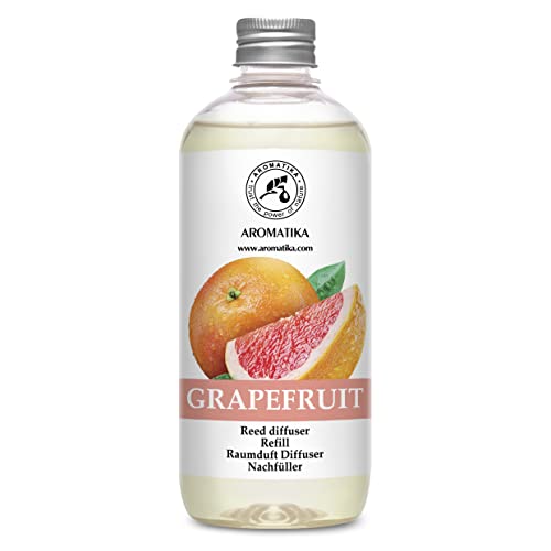 Raumduft Diffuser Nachfüller Grapefruit 500ml - Nachfüllpack für Duftdiffusor - Reed Diffuser Refill - Raumbeduftung - Zimmerduft Diffuser Nachfüllen - Zitrus Raumduft - Zitrus Duft von AROMATIKA trust the power of nature