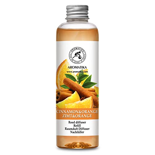 Raumduft Diffuser Nachfüller Zimt und Orange 200ml - Nachfüller für Duftdiffusor - Reed Diffuser Refill - Raumbeduftung - Zimmerduft Diffuser Nachfüllen - Raumduft Nachfüller - Raumluft Raumduft Diffuser Nachfüller Zimt und Orange 200ml - Nachfüller für Duftdiffusor - Reed Diffuser Refill - Raumbeduftung - Zimmerduft Diffuser Nachfüllen - Raumduft Nachfüller - Raumluft von AROMATIKA trust the power of nature