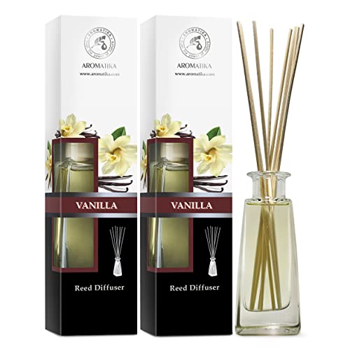 Raumduft Diffuser Vanille 2x100ml - Raumduft Stäbchen Set - Aromadiffusers - Lufterfrischer - Duftdiffusor - Raumbeduftung - Reed Diffuser - Vanille Duft - Vanille Reed Diffuser Raumduft Diffuser Vanille 2x100ml - Raumduft Stäbchen Set - Aromadiffusers - Lufterfrischer - Duftdiffusor - Raumbeduftung - Reed Diffuser - Vanille Duft - Vanille Reed Diffuser von AROMATIKA trust the power of nature