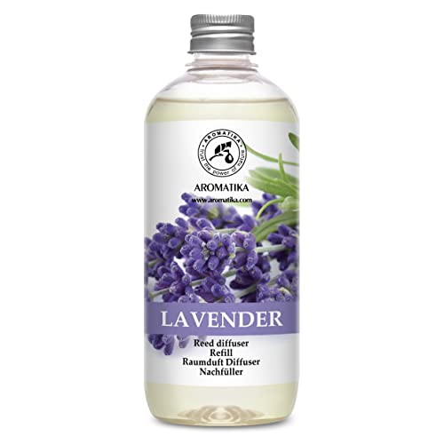 Raumduft Nachfüllflasche Lavendel 500ml - Aroma Diffuser - Nachfüll Diffuser mit Natürlich Lavendel ÖL - SPA - Büro - Fitness Club - Langanhaltend Natürliche Raumdüfte - Aromatherapie von AROMATIKA trust the power of nature