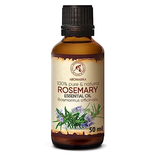 Rosmarinöl 50ml - Rosmarinus Officinalis - Spanien - Naturreines Ätherisches Rosmarin Öl - Reine & Natürliche Rosemary - Guten für Aromatherapie - Duft Diffuser - Duftlampe von AROMATIKA trust the power of nature