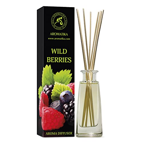 Waldbeeren Aroma Diffusor 100ml - Duftvase - Raumduft - Lufterfrischer - Waldbeeren Duftdiffusor - Geschenkidee - Raumbeduftungsmittel - Reed Diffusor - Waldbeeren Aroma von AROMATIKA trust the power of nature