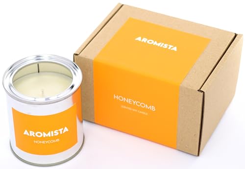 AROMISTA Honeycomb Sojakerze 200gr. handgemacht Kerze 100% recycelbar Sojawachs Duftkerze Brenndauer 50 Stunden von AROMISTA