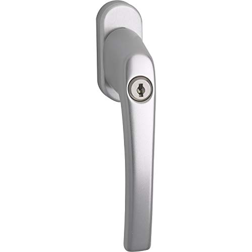 ARON Roto Rotoline Fenstergriff abschließbar mit Sperrzylinder, VK 7 x 35mm verdeckt geschraubt, Aluminium silber eloxiert von ARON