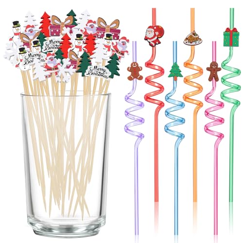 ARONRAVE Cocktailspieße Weihnachten, 80 Stück Wiederverwendbar Cocktail Schirmchen für Hochzeit Weihnachten Party Cocktail Deko Zubehör ARONRAVE Cocktailspieße Weihnachten, 80 Stück Wiederverwendbar Cocktail Schirmchen für Hochzeit Weihnachten Party Cocktail Deko Zubehör von ARONRAVE