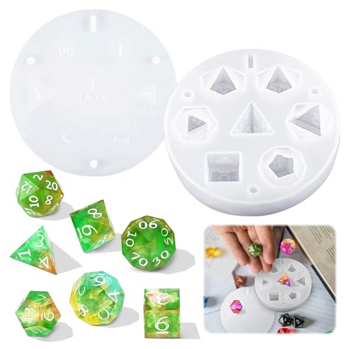 ARONRAVE DND Würfel Silikonform Silikonform Epoxidharz Spielwürfel Epoxidharz Würfelform Epoxidharz Form Würfel Epoxidharz Formen Set für Rollenspiele Tischspiele ARONRAVE DND Würfel Silikonform Silikonform Epoxidharz Spielwürfel Epoxidharz Würfelform Epoxidharz Form Würfel Epoxidharz Formen Set für Rollenspiele Tischspiele von ARONRAVE